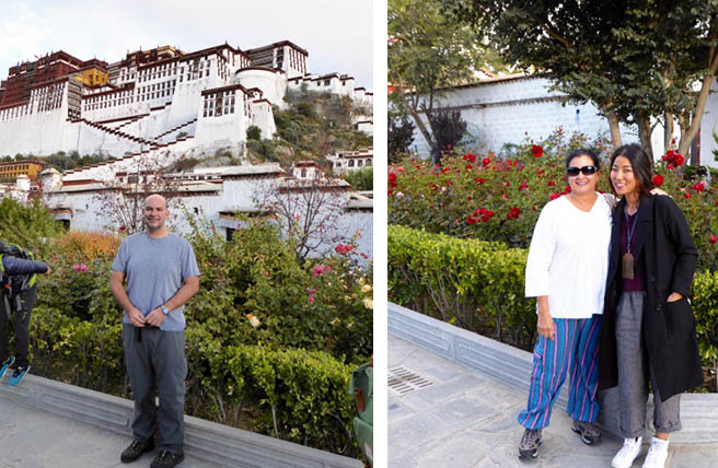 Ines and Her Husband Visited Lhasa Potala Palace during Their Tibet Everest Tour