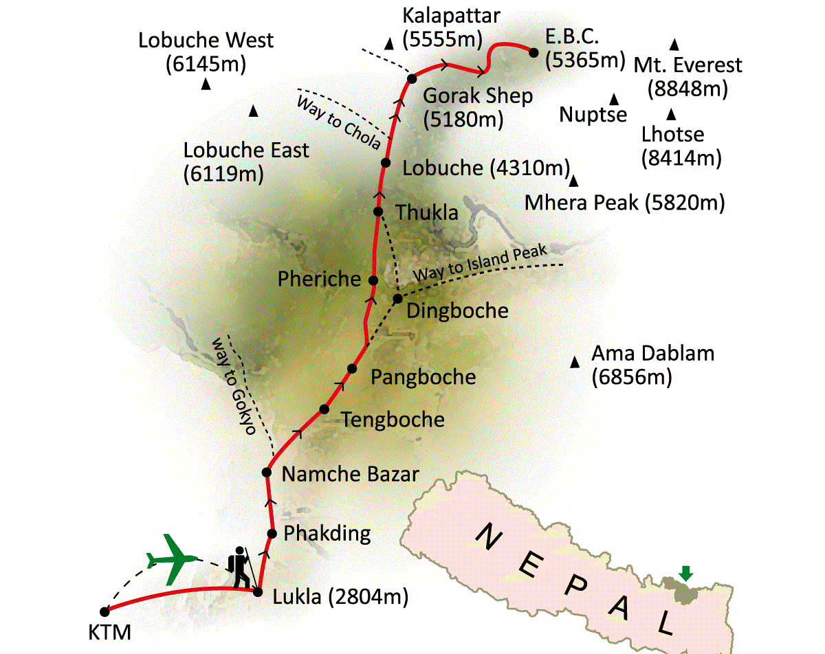 Maps of Nepal Tibet Bhutan 2020/2021