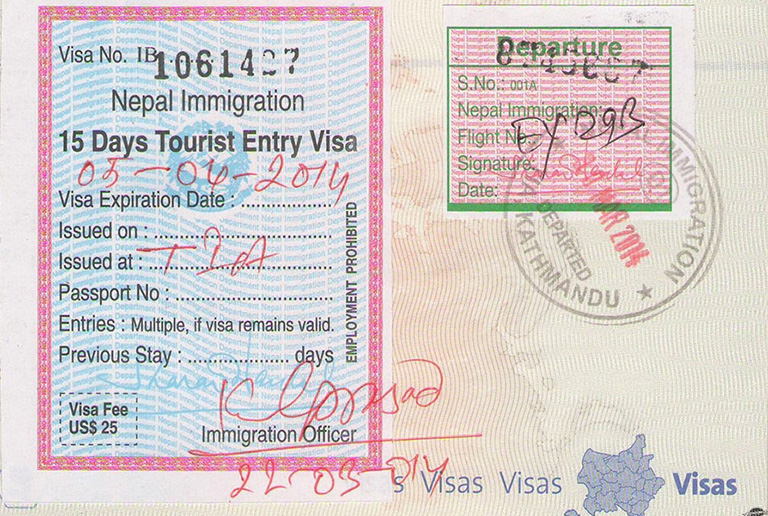 nepal tourist visa payment
