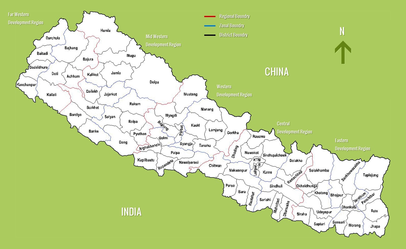 District Map Nepal 