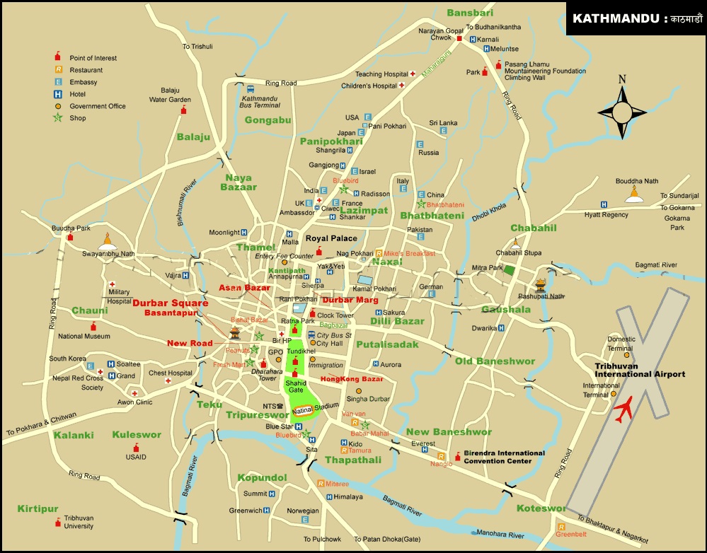 Kathmandu Ring Road Map