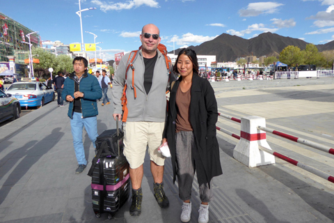 Our customer Robert from USA in Lhasa, tour made by Jack