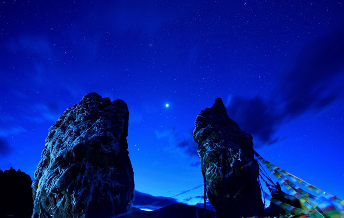 Beautiful Starry Sky in Namtso