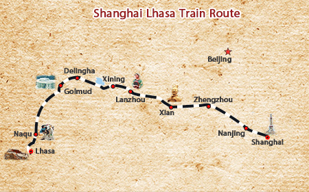 Popular Tibet Train Maps